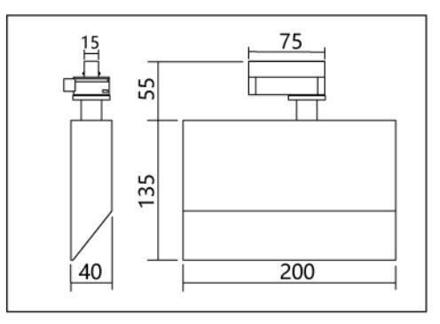 25W 3wire New Wallwasher LED LED Track Light for Commercial Clothes Chain Store Shops Shopping Mall Exhibition Reception