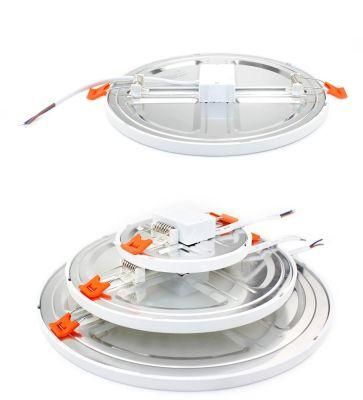 Free Sample Slim White Open Hole Adjustable Round Suspended Ceiling Recessed LED Panel Light 8W