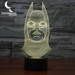 3D Batman Optical Illusion USB LED Table Desk Night Light