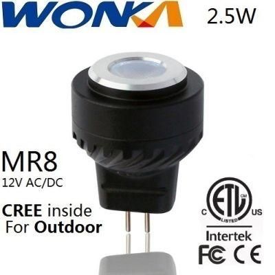 LED Spotlight Mr8 Lamp with 2.5W 9-16V AC/DC for Outdoor Lighting