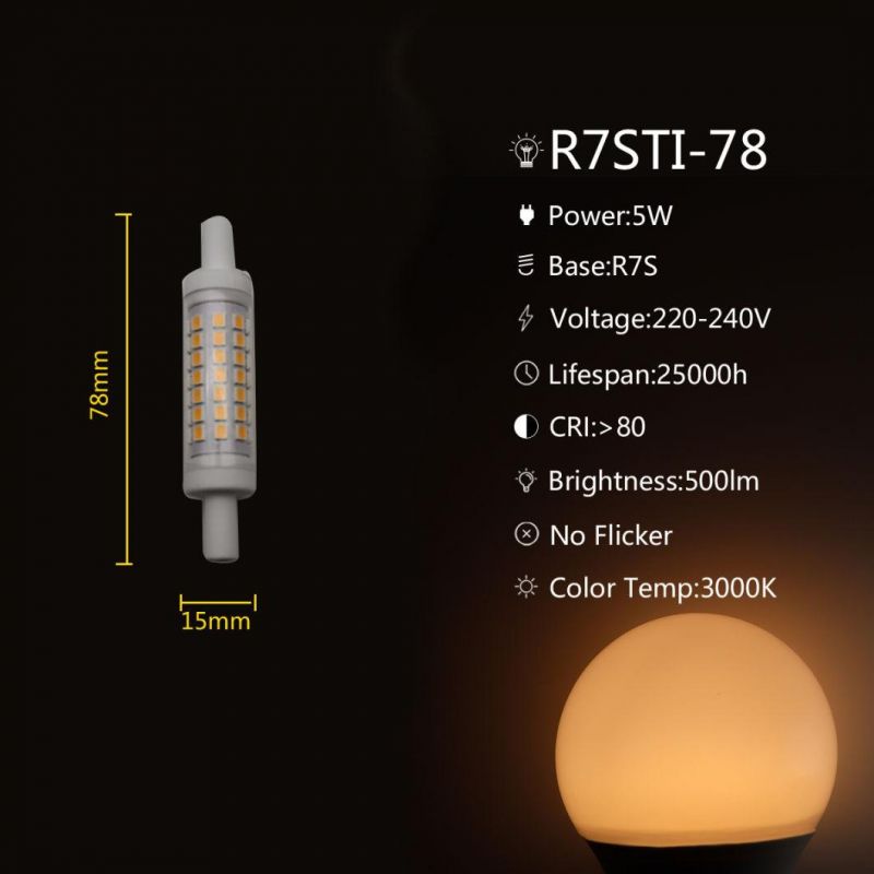 R7s Base LED Lamp 5W High Quality Energy Saving Light Indoor Lighting 63qty SMD2835
