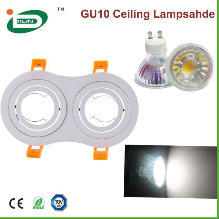 Round/Sqaure MR16 GU10 LED Aluminum Housing Retrofit Spot LED Ceiling Light