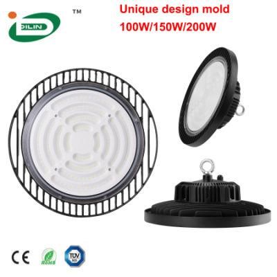 Stadium/Warehouse UFO IP65 CE RoHS White 100W 150W 200W LED Linear High Bay Light