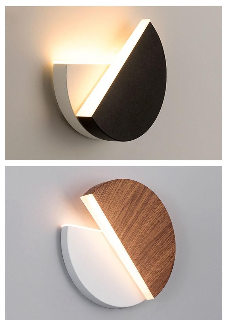 Nordic Creative LED Wall Lamp Modern Indoor Wall Lamp Decorate Bedroom Bedside Lamp Round Rotatable Wall Lamp