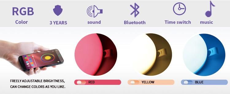 Keou 3D Frameless LED Panel Surface Recessed Downlight Embedded Lamp 24W RGB Multi Color Change WiFi Bluetooth Modern LED Smart Ceiling Light