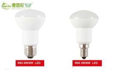 R50 R63 LED Light Bulbs 3W 9W Plastic Aluminum