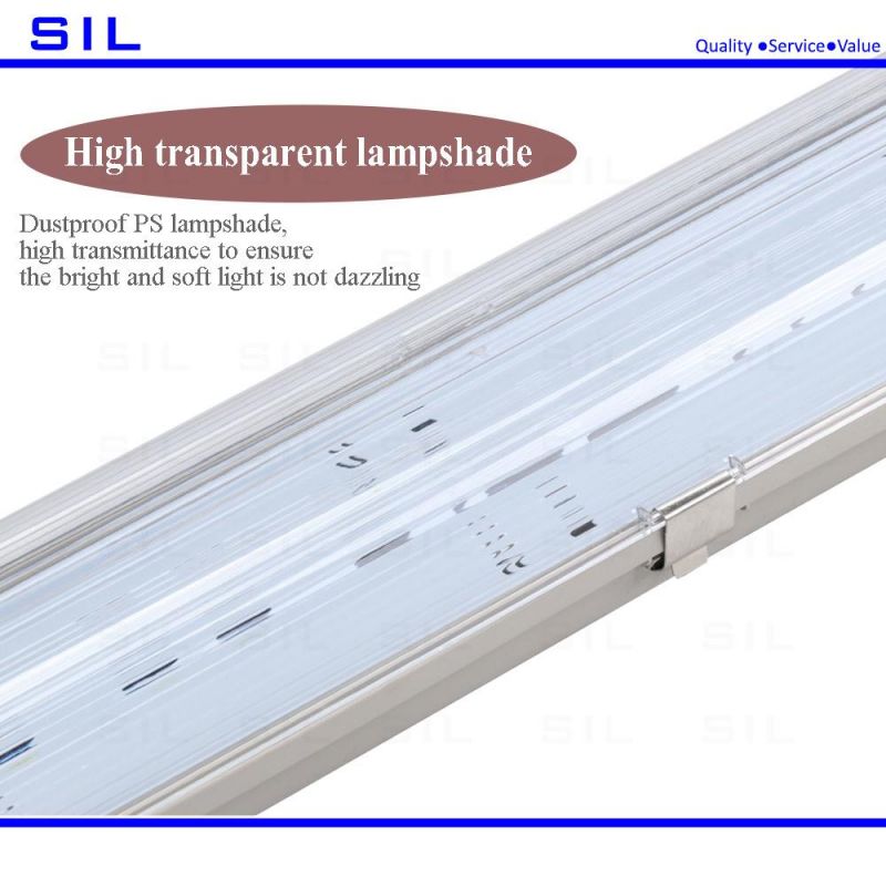 600mm 18W T8 Single Double Tube IP65 Waterproof LED Tri-Proof Fluorescent Lamp Light Fixture LED Fluorescent Light