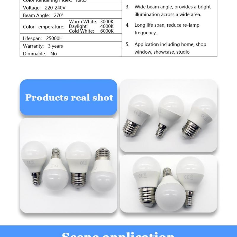 Factory Direct Perfect Dimming Effect E14 E27 Good Quality LED Bulb Light Dimmable LED Bulb Lamp with Indoor Lighting