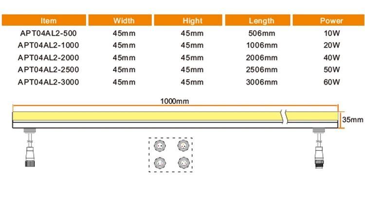 45mm**45mm Size IP67 Infinite Outdoor Inground LED Linear Lamp