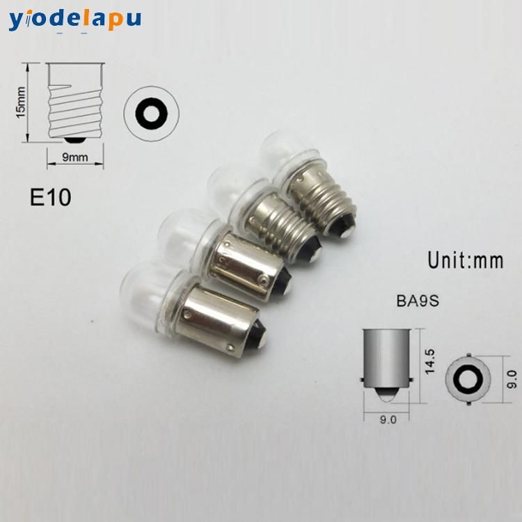 E10 Ba9s 6V 12V 24V 36V 48V 60V Warm White LED Indicator Bulb