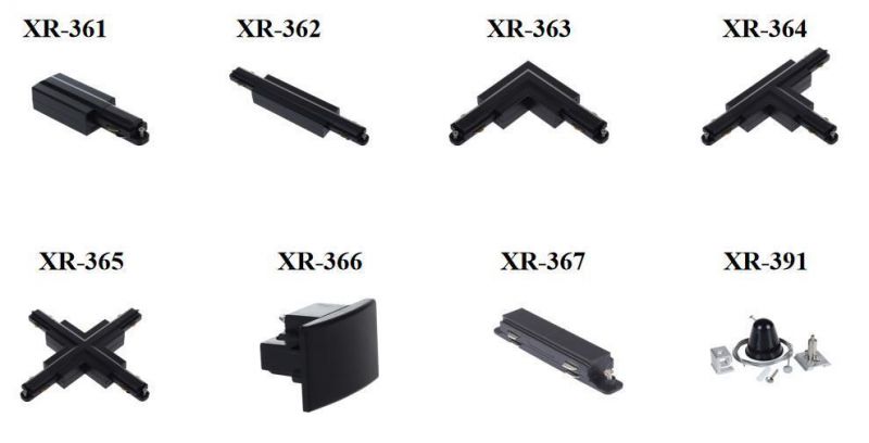 X-Track Single Circuit Black T Connector for 3wires Accessories (R2)