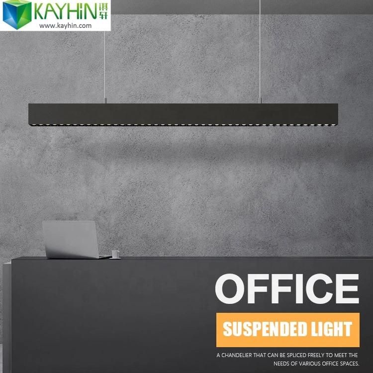Black Interior Office 40W Durable Floor Ceiling Modern High Output Undecorated Embedded Roof Office LED Linear Light