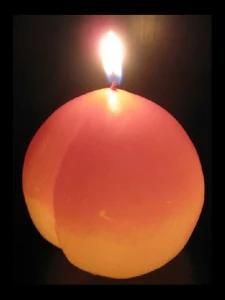 LED Peach Shape Battery Candle Light, Wax Candle (YG-LPD844)
