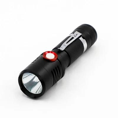 Aluminum Alloy Flashlight 18650 Lithium Battery USB Rechareable Outdoor Light