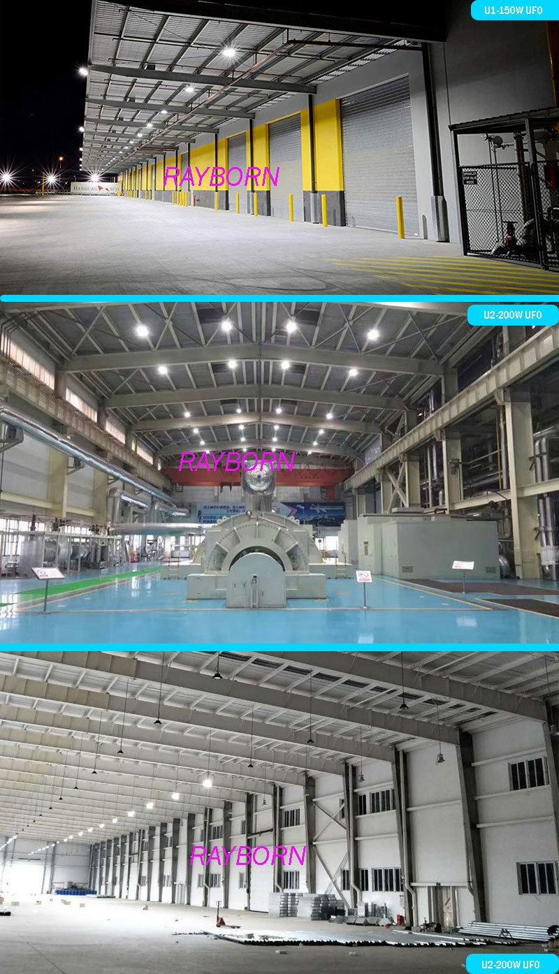 Hot Sale High Brightness 100W 150W 200W UFO LED High Bay Lamp for Warehouse Factory Supermarket Marketplace Showroom Gym