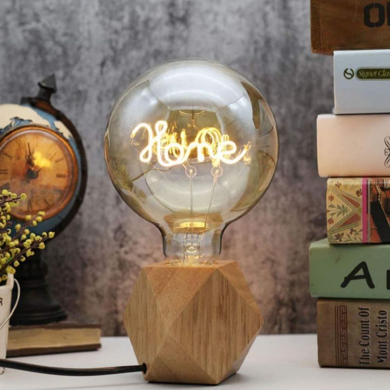 Home Word Alphabet Home Dimmable Decorative LED Filament Light Bulb