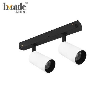 DC48V Low Voltage LED Track Magnetic Track Light Dali Dimmable Double Head Spotlight