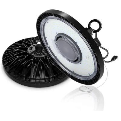 100-240V UFO LED High Bay Light 5000K Dimmable 100W 150W 200W Warehouse Industrial Light Wet Location Light