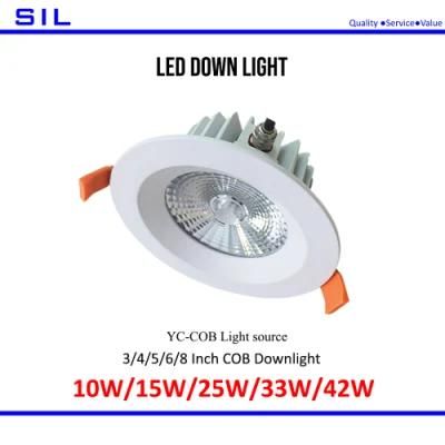 Downlight Suppliers 20W 25W COB LED Downlight Waterproof Recess Downlight IP65 MR16 Bathroom Toilet Down Lights