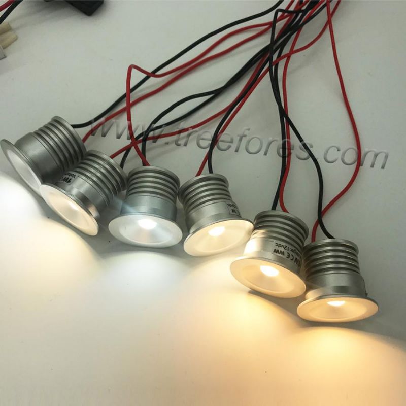Spotlight 25mm 1W 12V Mini LED Downlight CE RoHS Cabinet Furniture Light