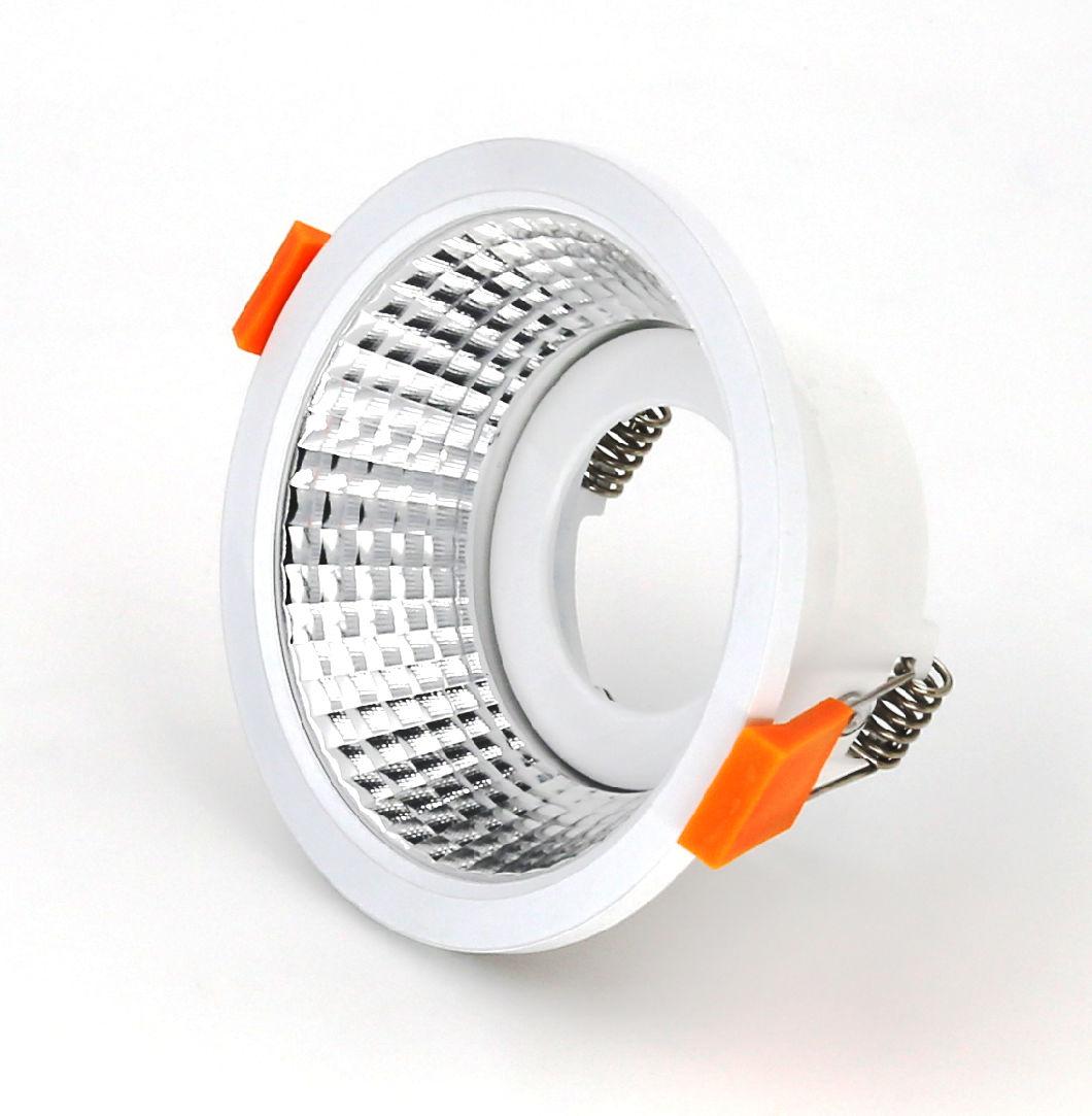 Aluminum Lamp Body Material Luminaire Fitting Recessed MR16 Housing Fixture COB Downlight Frame