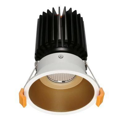 Accessories White Black Gold Single Two Ring Embedded Down Light Fixture Fitting MR16 GU10 Metal Housing