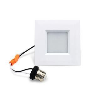 4 Inch 8/10W 120V Dimmable LED Down Light/3in1 CCT Tunable Square Retrofit