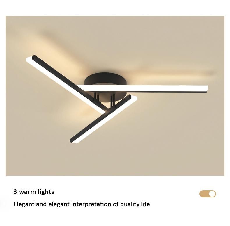 2022 New 4 Heads Strip Designer Study Room Dining Room Living Room Modern Ceiling Light Lamp LED