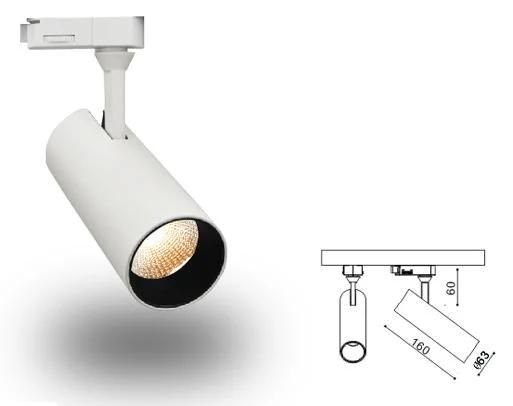 30W High Power Small Size New Model Thermal Technology Track Light Indoor Spot Light LED Track Light
