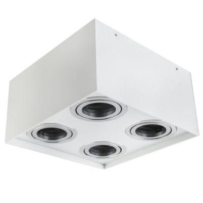 Surface Mounting Square LED Downlight GU10 Spotlight Fixture IP20 for Hotel Lighting