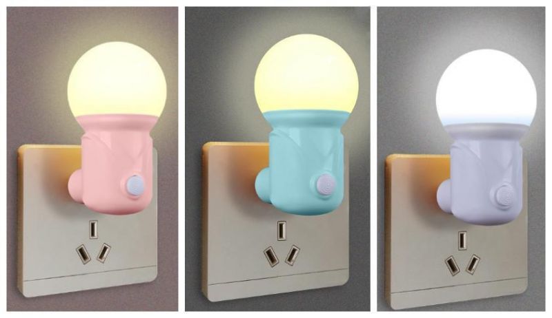 New Design Lovely Bedroom Night Light Plug in Wall Plate