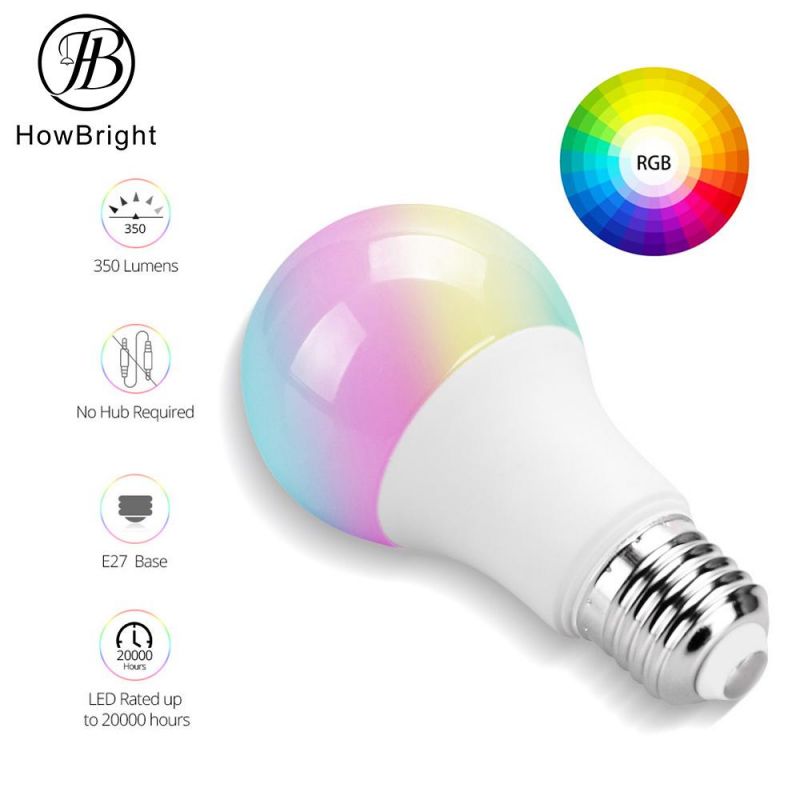 How Bright Factory Price RGB E27 A60 Bulb Colorful Bulb for Home and Shop Christmas Decoration RGB E27 Bulb