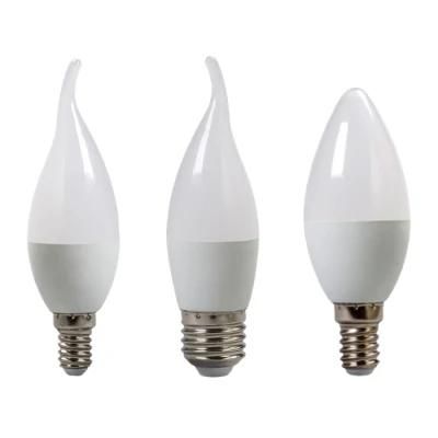 Low Price House LED Tail Candle Light Bulb with E14/E27 3W 5W 7W