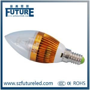 Future E14 3W Round LED Candle Flame Lamp