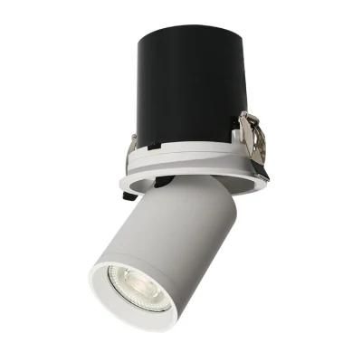 Adjustable Round LED Downlight GU10 MR16 Retractable Luminaire Ceiling Spot Lamp