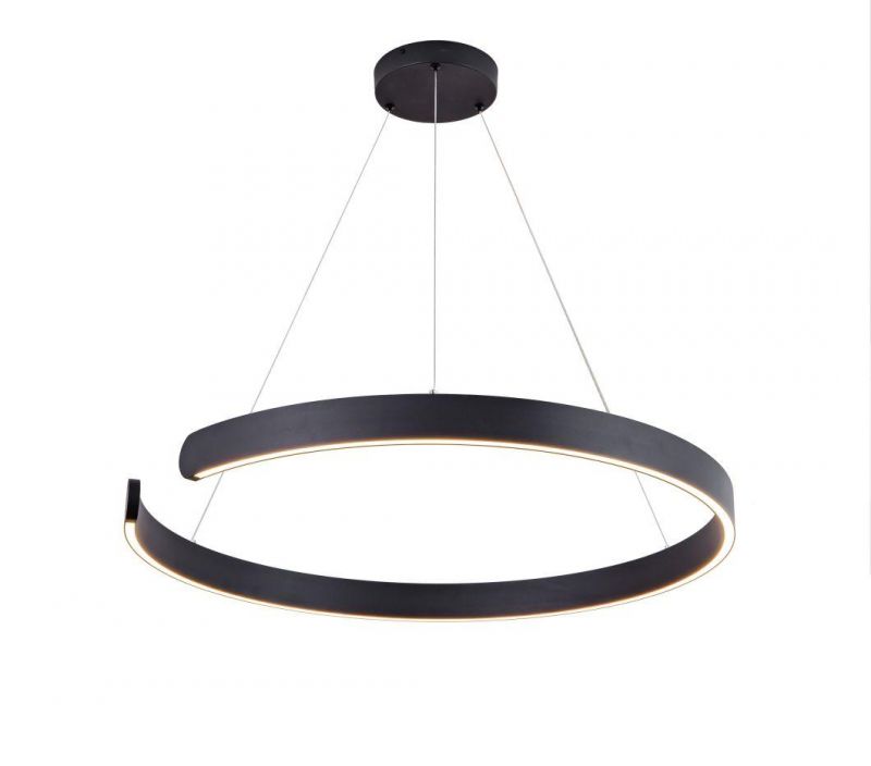 Masivel Lighting Modern Pendant Light C Shape Brass Decorative LED Chandelier Light