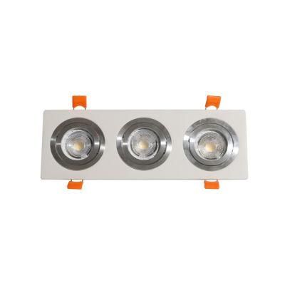 Economic Three Plugs Downlights Fixture for Indoor Project Aluminum Housing