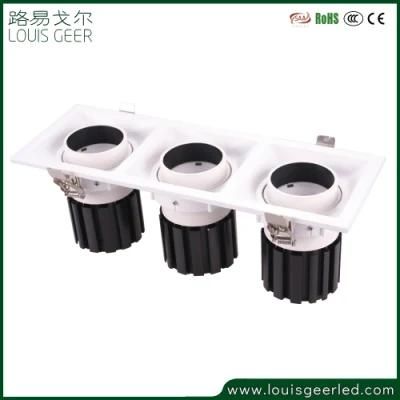 High Quality AC200-240V 45W COB LED Recessed Grille Light with Ce RoHS Approved