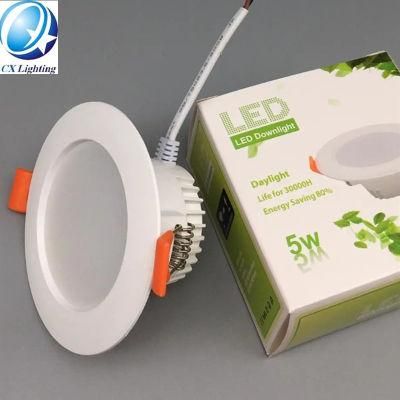 Iron Housing LED 3000K, 4000K, 6500K Three CCT in One Light 7W 3.5 Inch 180-240V Downlight