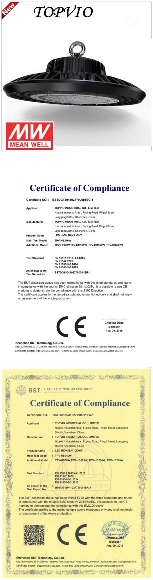 UFO High Bay Light, Factory Light, Surge Protection, IP65, LED Highbay Light, LED High Bay Light