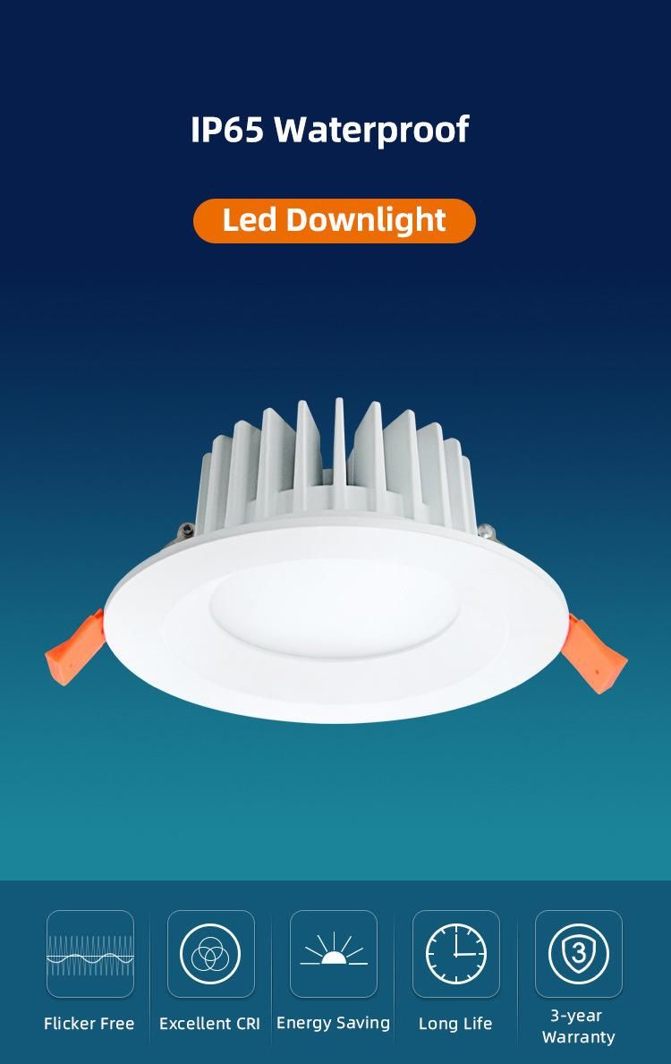 Waterproof IP65 Recessed Waterproof LED Downlight 12W Europe Australian Standard