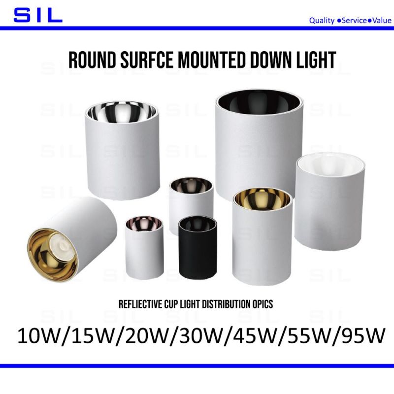 15W Waterproof Surface Mounted Downlight Square Down Light Black White Aluminum Spot Light for Hallway Corridor Gallery