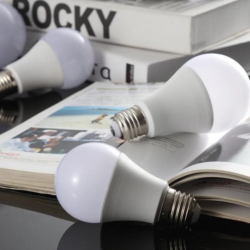 Factory Price A60 9W B22 E27 Plastic Aluminum LED Bulb Light Energy Saving Lamp for Indoor Using with CE RoHS ERP Approval