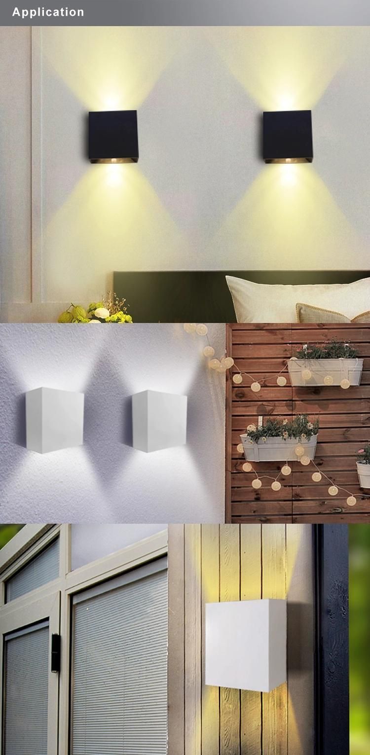 New Arrival 2W/4W LED Wall Light IP65 Waterproof PC Material up and Down Adjustable Wall Lamp