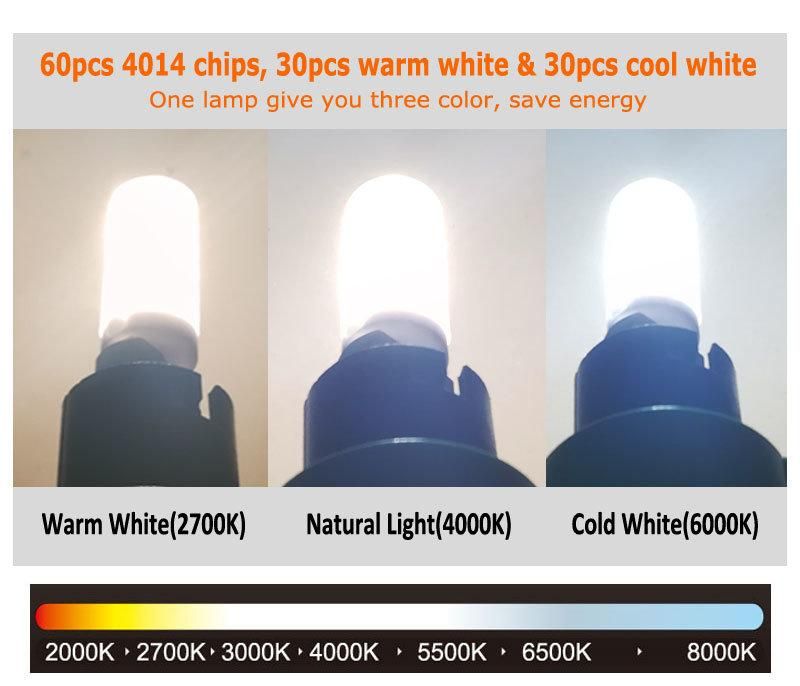 3W Dimmable 2700-6000K 3 Color G9 LED Bulb