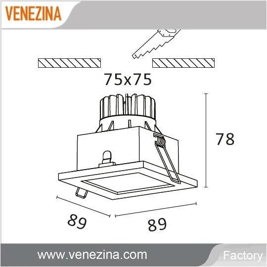 Waterproof COB LED IP65 Downlight Recessed Ceiling Lights Bathroom Spotlight