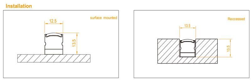 Seamless Jointing and Spot-Free Recessed LED Linear Lighting for Cabinet/Bookself/Display