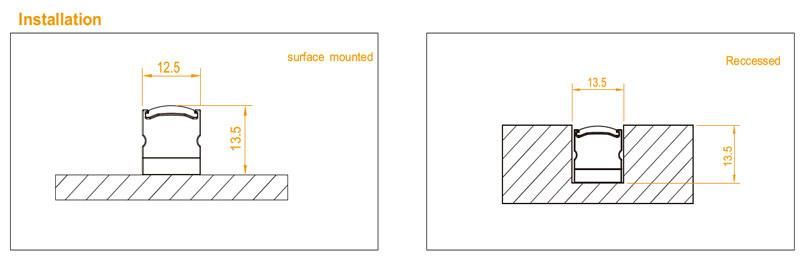 Seamless Jointing and Spot-Free Recessed LED Linear Lighting for Cabinet/Bookself/Display