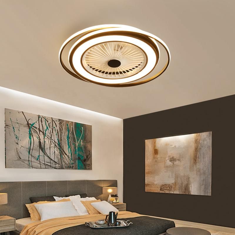 Modern Acrylic LED Round LED Flush Mount Fan Ceiling Light