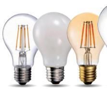 LED Energy-Saving Filament Bulb A60 Glass 15000h Life 2 Year Warranty 4.5W 7W 8W Ce RoHS ERP Ra 80